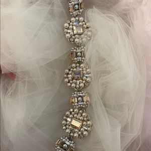Swarovski crystals and pearls bridal belt